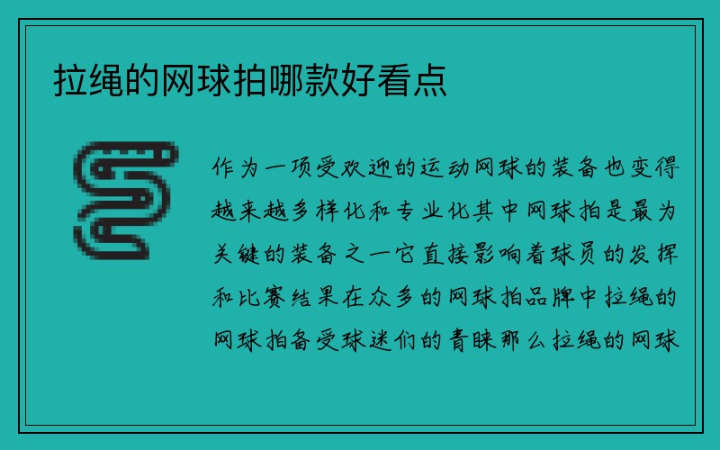 拉绳的网球拍哪款好看点